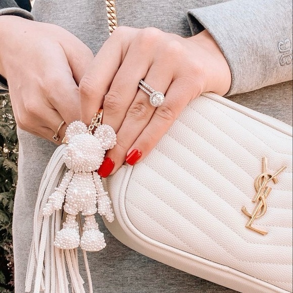 NWT BaubleBar x Disney Pearl Studded Mickey Charm/Keychain - Picture 7 of 8